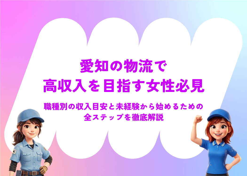 愛知の物流で高収入を目指す女性必見｜職種別の収入目安と未経験から始めるための全ステップを徹底解説