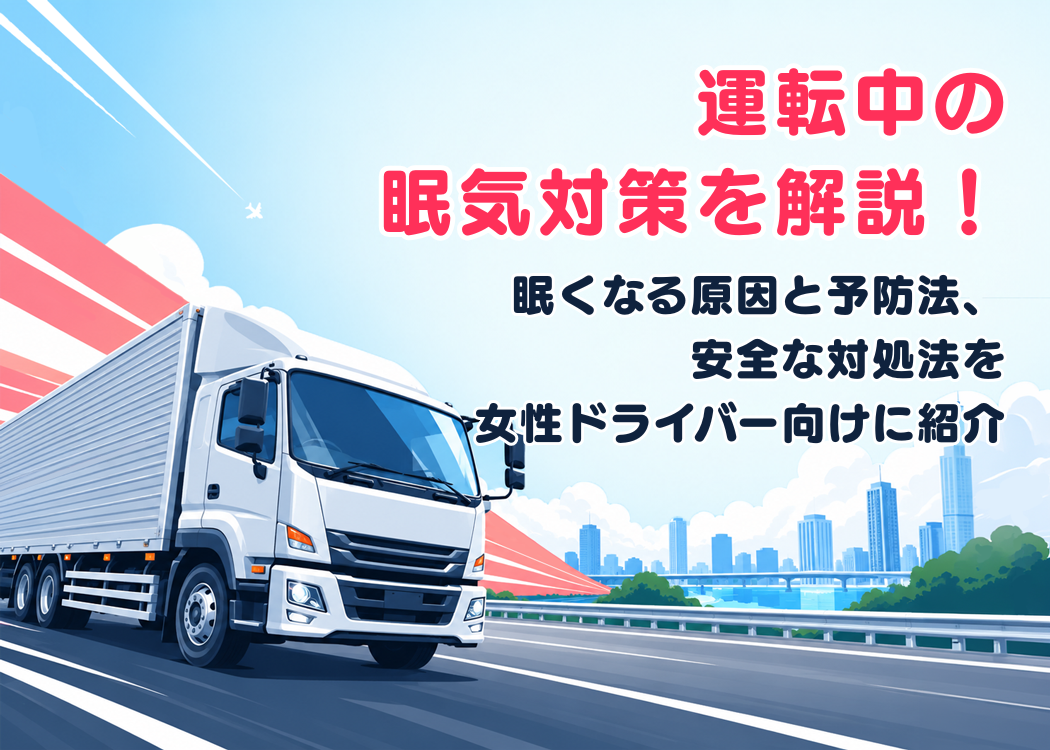 運転中の眠気対策を解説！眠くなる原因と予防法、安全な対処法を女性ドライバー向けに紹介