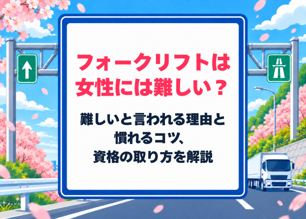 フォークリフトは女性には難しい？難しいと言われる理由と慣れるコツ、資格の取り方を解説