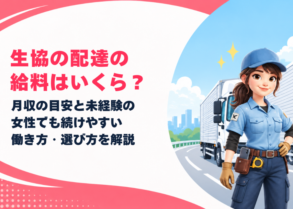 生協の配達の給料はいくら?月収の目安と未経験の女性でも続けやすい働き方・選び方を解説