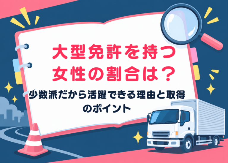 大型免許を持つ女性の割合は？少数派だからこそ活躍できる理由と取得のポイントを解説