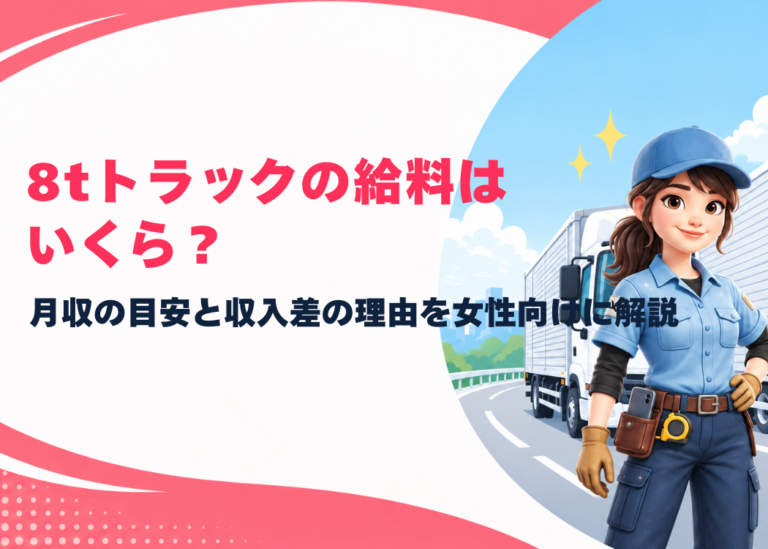 8tトラックの給料はいくら？月収の目安と収入に差が出る理由を女性ドライバー向けに解説