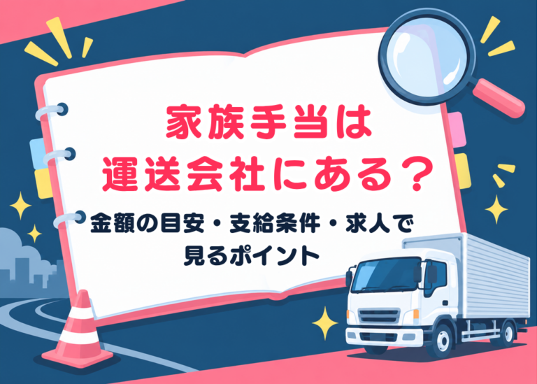家族手当は運送会社にある？金額の目安と支給条件、女性ドライバーが求人で確認したい点を解説