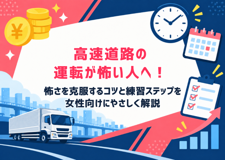 高速道路の運転が怖い人へ！怖さを克服するコツと練習ステップを女性向けにやさしく解説