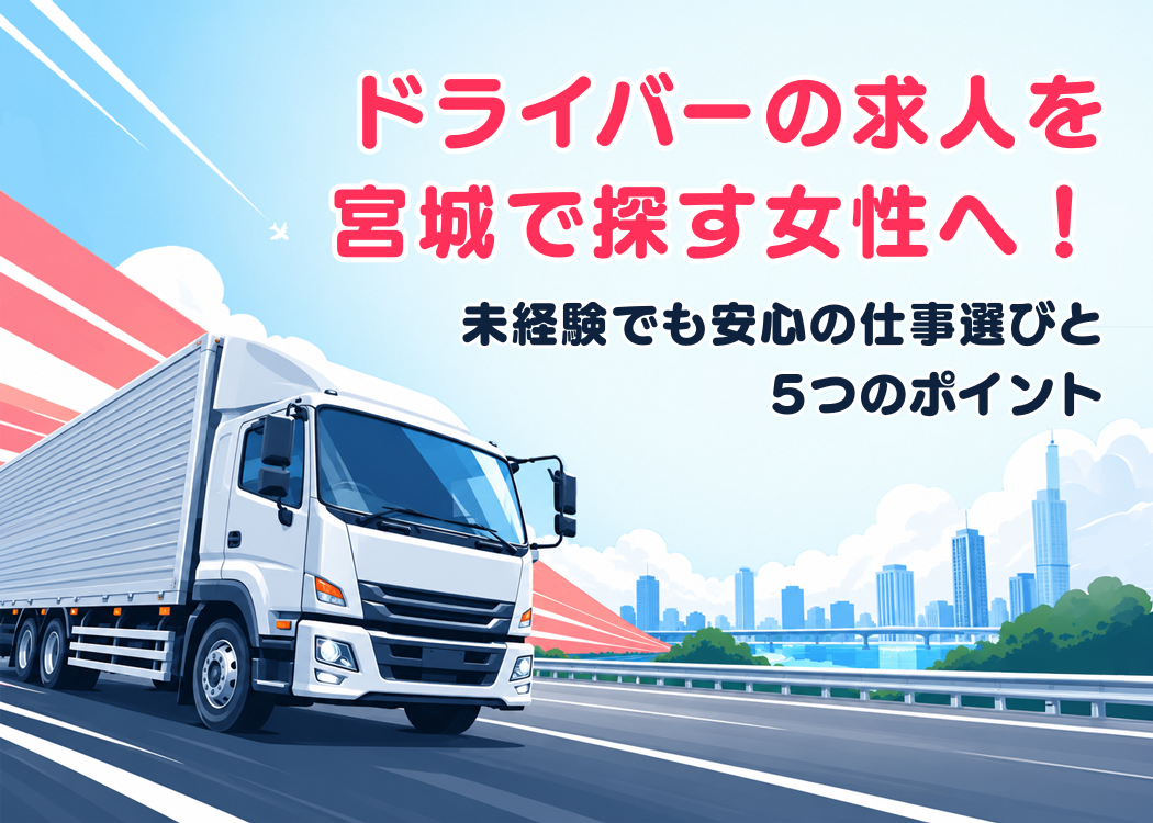 ドライバーの求人を宮城で探す女性へ！未経験でも安心の仕事選びと5つのポイント
